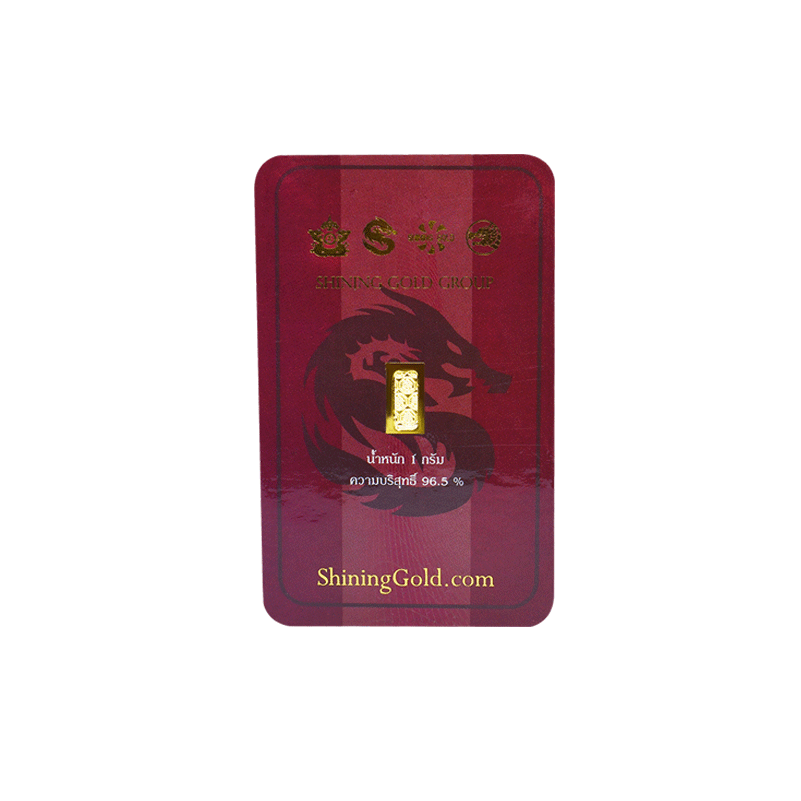 Gold bar, weight 1 gram, 96.5% - Image 3