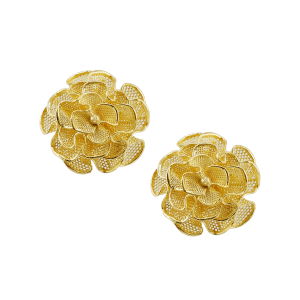 Brincos padrão Flor Kirimantra, peso 1 baht