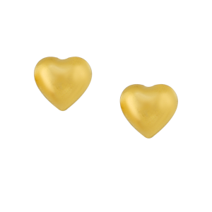 Brincos design de coração, peso ½ tael