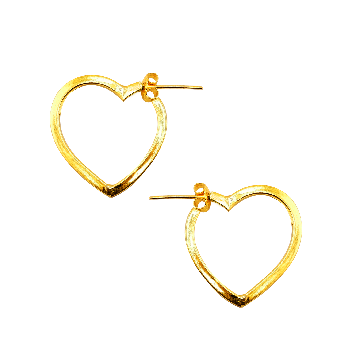 Brincos estrela brilhante, peso 2 salung; Brincos "Zip me up", peso 2 salung; Brincos com padrão "Bold Love", peso 2 salung