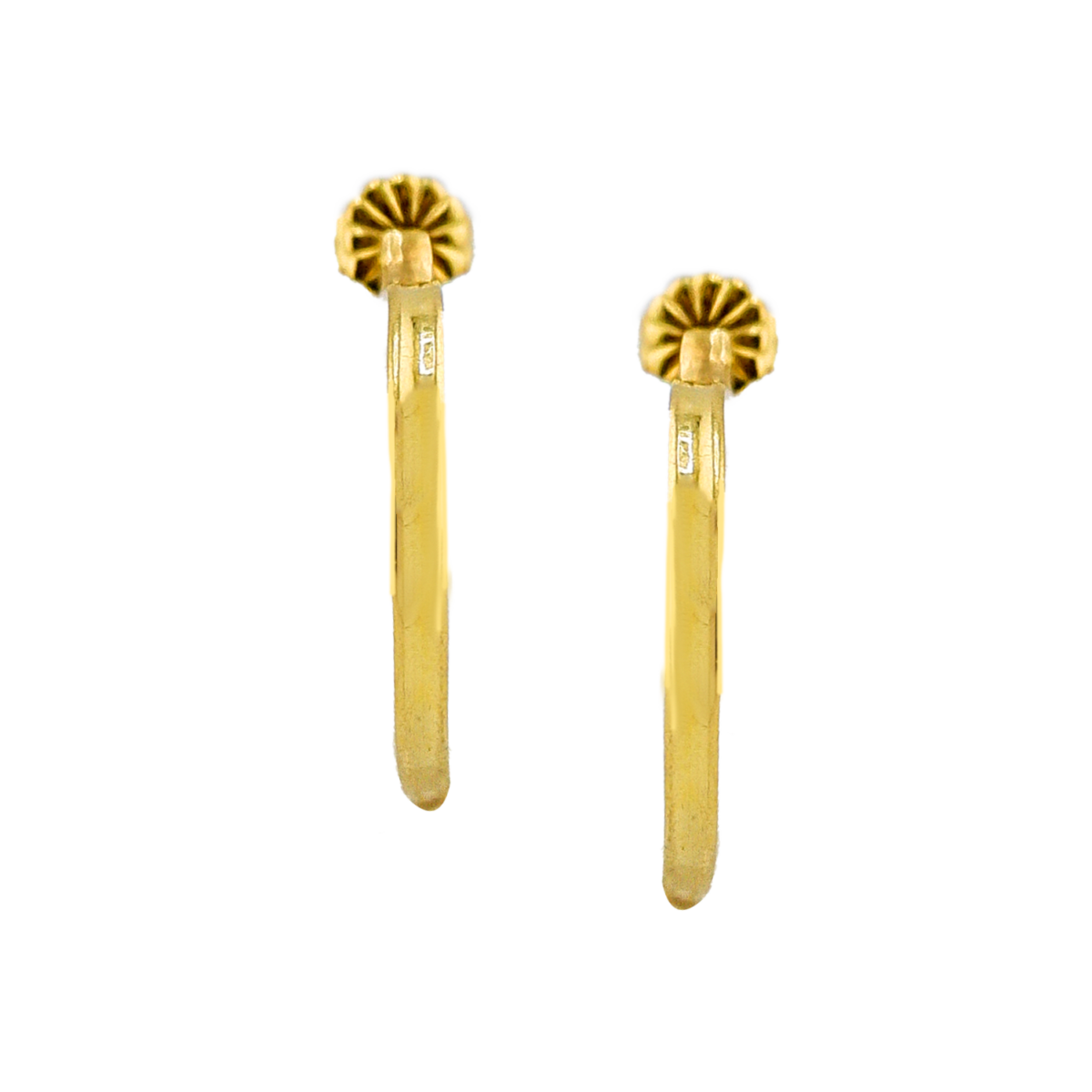 Brincos estrela brilhante, peso 2 salung; Brincos "Zip me up", peso 2 salung; Brincos com padrão "Bold Love", peso 2 salung - Image 2