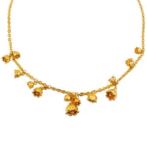 Necklace, C.O pattern, weight 1 bahtTwisted ring, weight half a baht Necklace, Lily of the Valley pattern, weight 1 baht