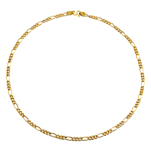 Colar com padrão de adaga vazado, peso: 1 salung Colar com padrão de corrente ocidental vazada, peso: meio salung Colar com padrão Figaro, peso: 2 salung