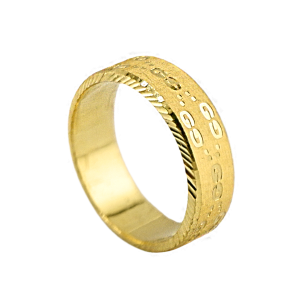 Anel com design GG fosco, peso: 1 Salung