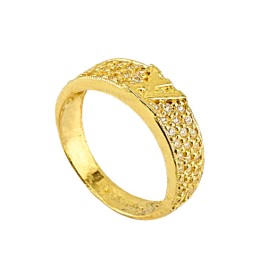 Anel LV com Pedra Preciosa – Peso: 0,5 Salung