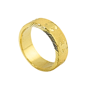 Anel com padrão OC acabamento fosco, peso: 1 salung