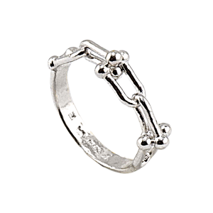 Anel U-Link Banhado a Branco, Peso 1 Salung