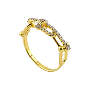 Anel U-Link com Pedra Preciosa – Peso: 1 Salung