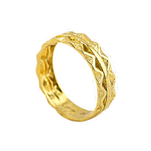 Anel com design corte, cravejado com diamantes, peso 1 salung