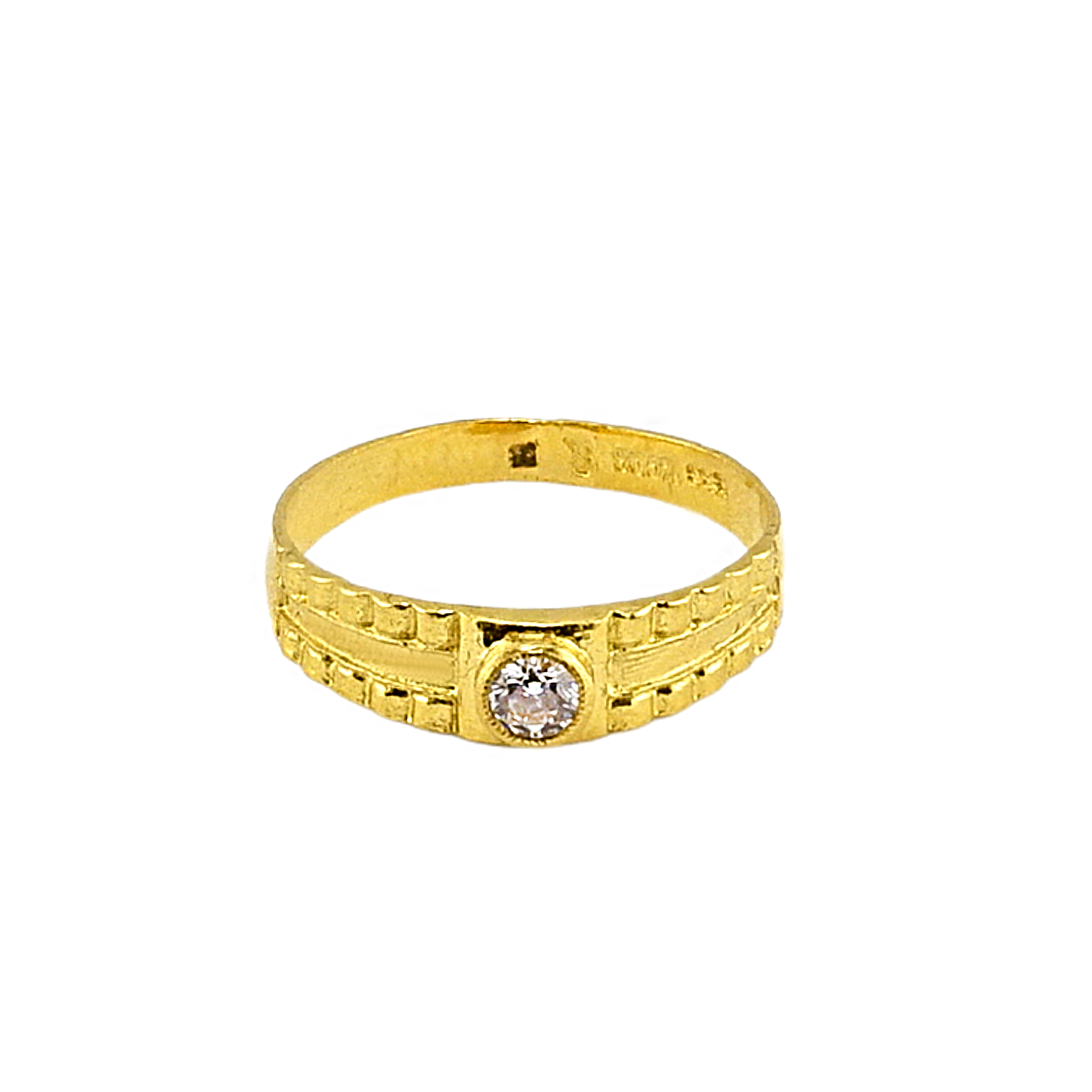 Anel com Pedras Incrustadas em Estilo Engrenagem – Peso: 1 Tical (≈ 3,75 g) - Image 3