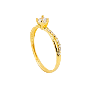 Anel com Pedras Incrustadas em Pequenos Círculos ao Redor – Peso: Meio Tical (≈ 1,875 g)