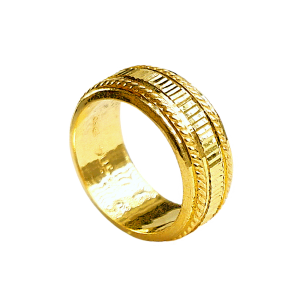 Anel com design de engrenagem em espiral, peso 1 salung