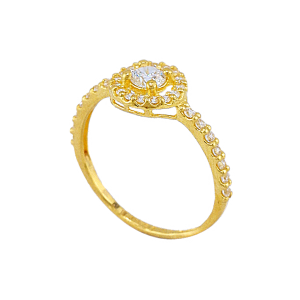 Anel circular com pedras ao redor, peso meio salung