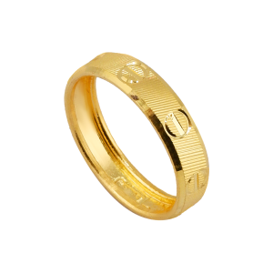 Anel com design de parafuso recortado, peso meio salung