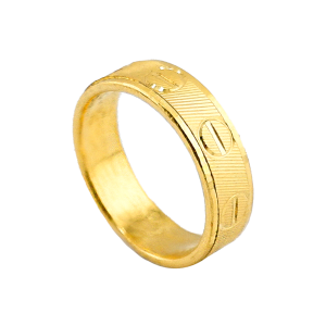 Anel com design de parafuso texturizado, peso 1 salung