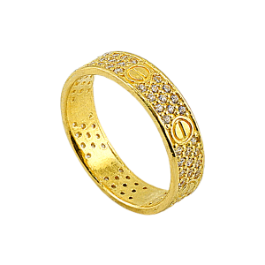 Anel cabeça de parafuso com pedra preciosa, peso 1 salung