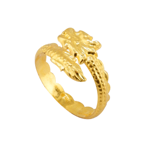 Anel com design de cabeça de dragão, peso meio salung