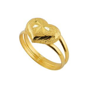 Anel Coração Cravado – Auréola Joias  Peso: meio salung