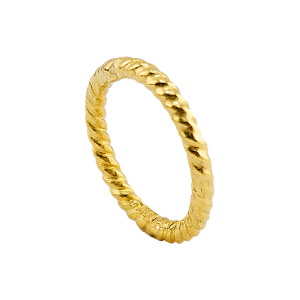 Anel design espiral em ouro, peso 1 tael
