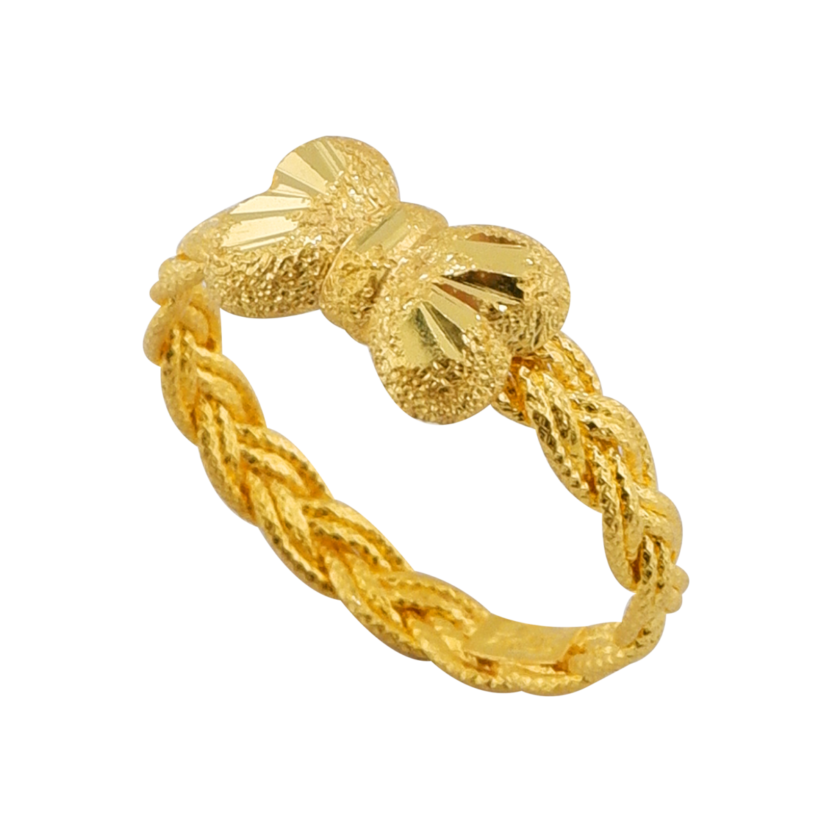 Anel padrão Trança com Laço, peso