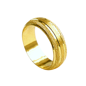 Anel padrão Arco-Íris com acabamento fosco, peso 1 salung