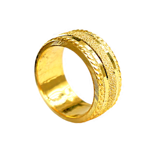 Anel padrão Arco-Íris Espiral Fosco, peso 1 salung