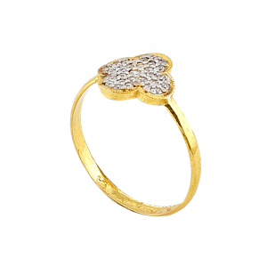 Anel Clover Fantasy com pedras preciosas 96,5%, peso meio Salung