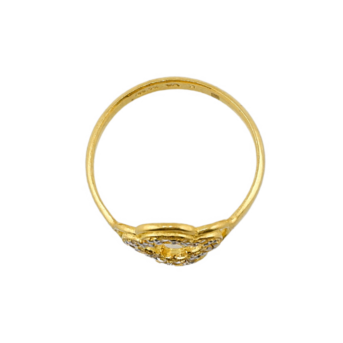 Anel Trevo Sobreposto com pedras, peso 1 salung - Image 4